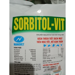 Sorbitol vit bổ gan giải độc gan thận thú y lợn gà chọi đá vịt ngan chó mèo dê thỏ cừu trâu bò chim mát gan thèm ăn bổ