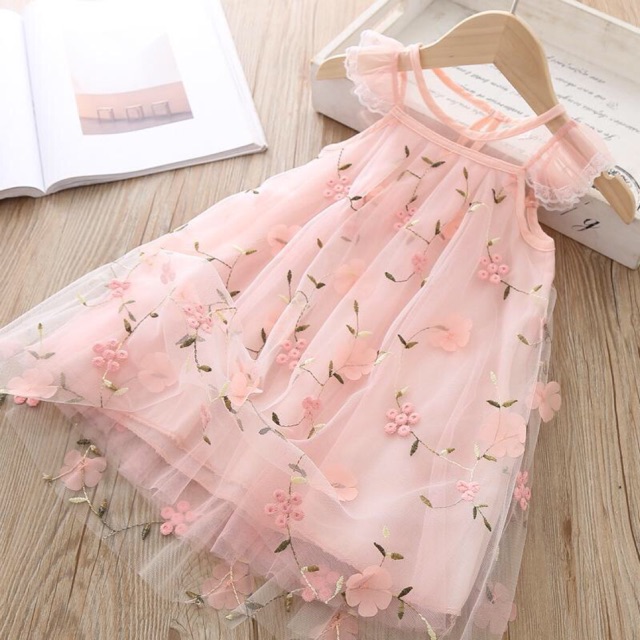 Đầm Công chúa Voan Hoa xinh lung linh