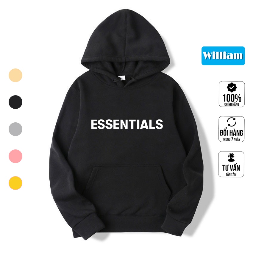 Áo Hoodie nam nữ hình in Pet chất lượng, chất nỉ bông dày dặn William - DS199