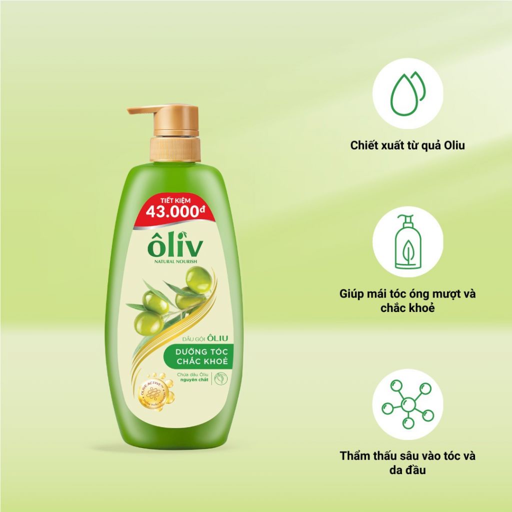 Dầu Gội Ôliv Chắc Khỏe và Bồng Bềnh 1 Lít