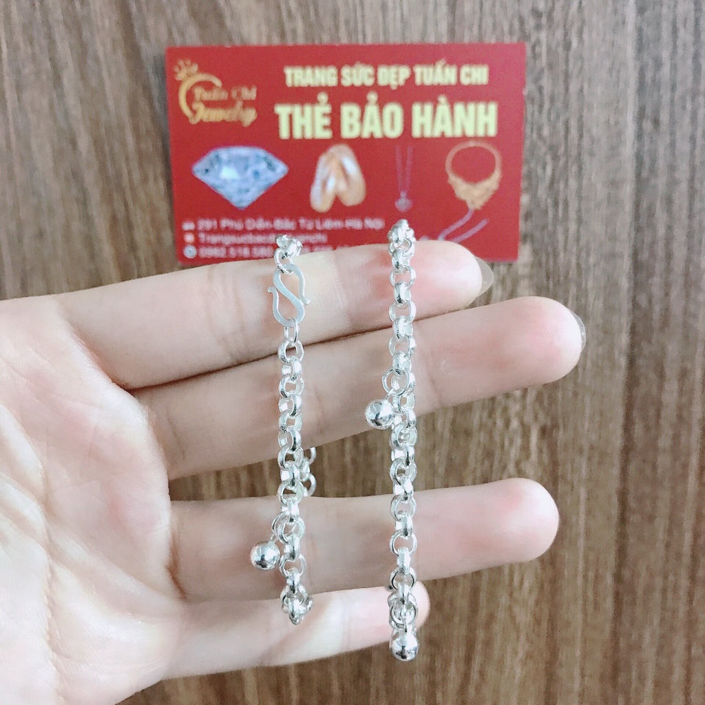 ⚡HÀNG SẴN⚡ Set Lắc Bạc Cho Bé, Vòng Tay Và Vòng Chân Trẻ Em, Mẫu Đơn Giản Cực Xinh