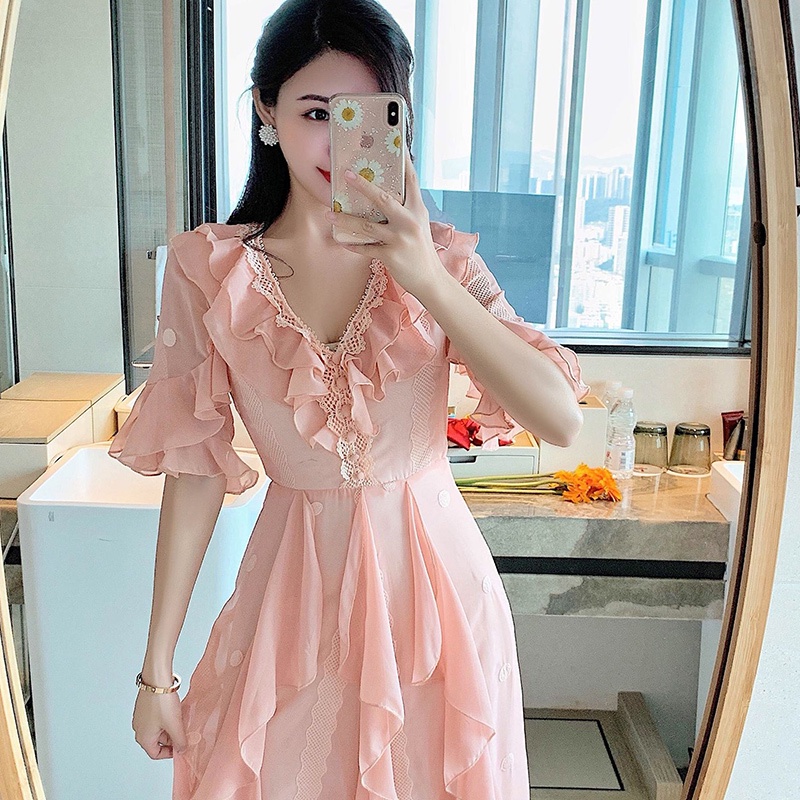 váy tiều thư sang chảnh hàng QC (V10)