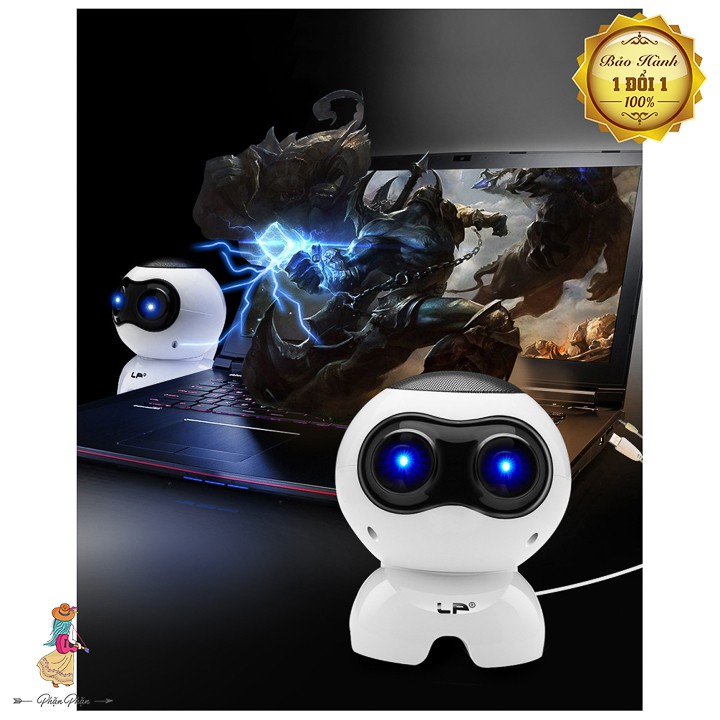 Bộ 2 loa vi tính laptop để bàn loa nghe nhạc mini Q900 hình robot âm thanh siêu trầm sống động Phặn Phặn