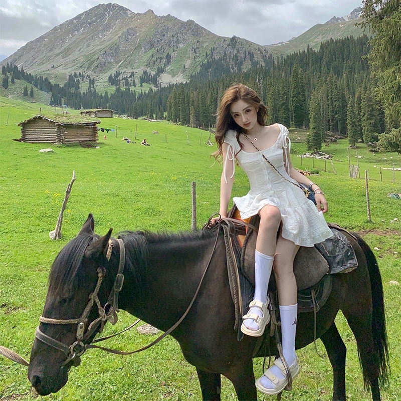 Váy Ulzzang Thắt Nút Vai