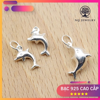 Charm bạc hình cá heo treo #2