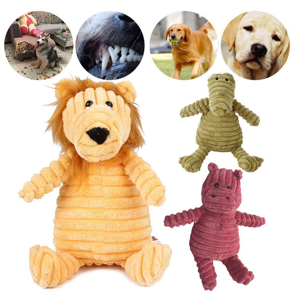 Thú Nhồi Bông Hình Sư Tử / Thỏ Mềm Có Âm Thanh Vui Nhộn Cho Thú Cưng