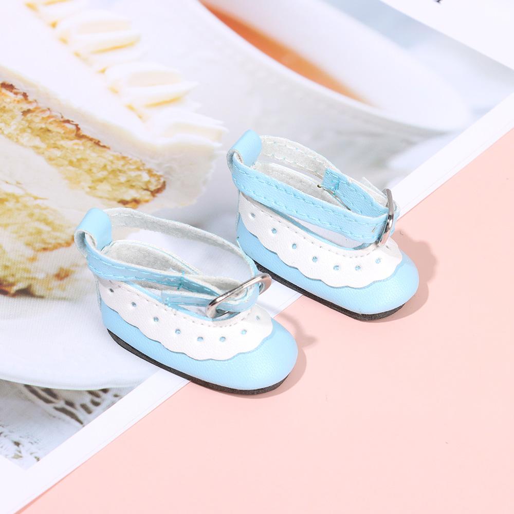 Bebetterm Giày Da Sáng Dài 5cm Handmade Thời Trang Cho Búp Bê Mặc Khi Chơi Nhà
