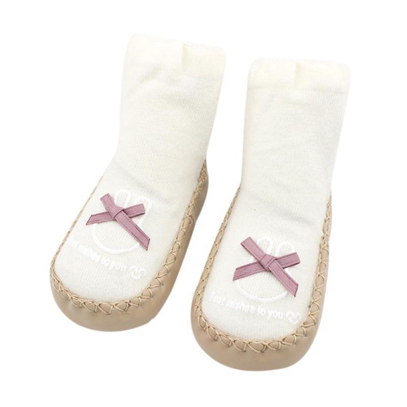 Giày liền tất cổ cao chống trượt họa tiết hoạt hình cho bé