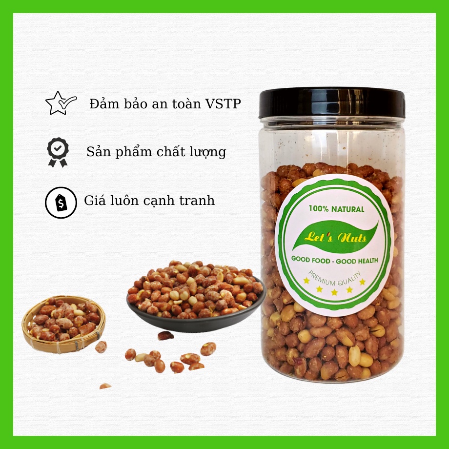 Đậu phộng rang tỏi ớt hũ 500g sang trọng, hợp vệ sinh, món quà ăn vặt tuyệt vời Suto Shop