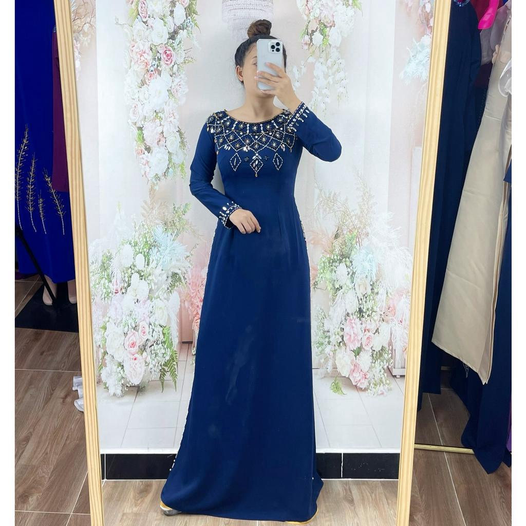 [𝐌𝐀𝐑𝐈𝐀]ÁO DÀI TRUNG NIÊN DÀNH CHO MẸ NGỒI SUI HOẶC CHỊ EM ĐI SỰ KIỆN( 3 MÀU)