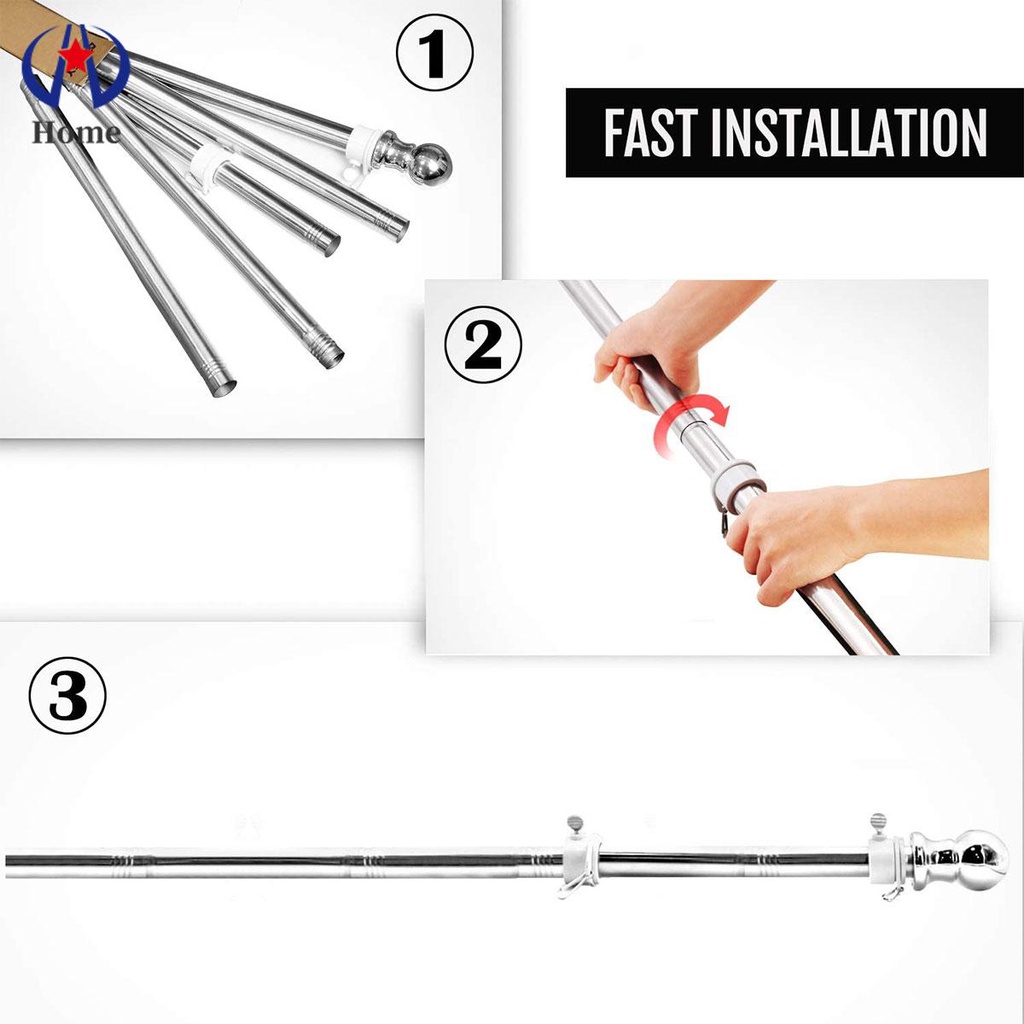 Bộ Cây Cờ Mỹ 6FT Kèm Giá Đỡ Gắn Ngoài Trời Tiện Dụng Tkc3752