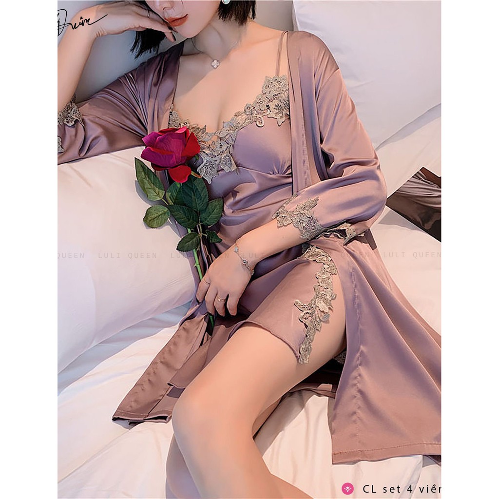 Váy ngủ lụa Cao cấp 3131 [Hàng có sẵn] mềm mịn mát