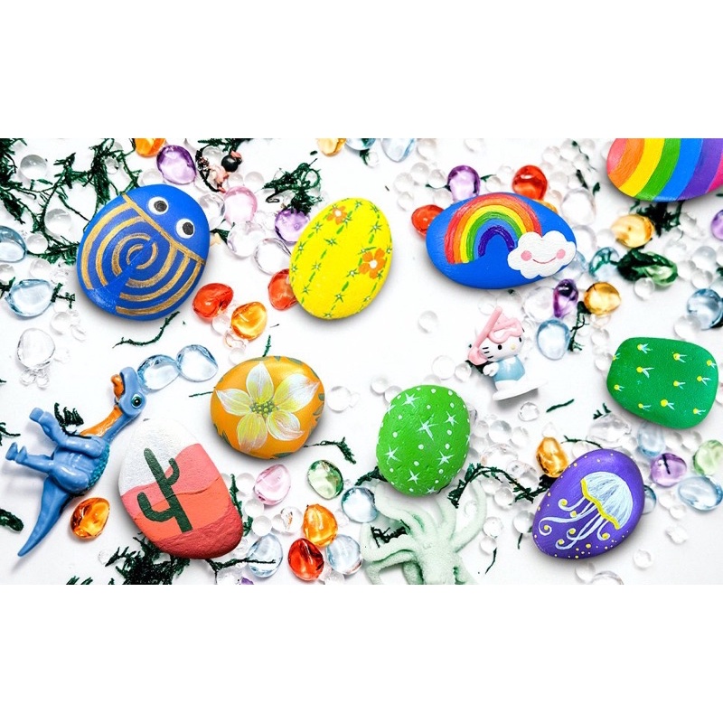 VẼ TRANH TRÊN ĐÁ cùng Bộ Kit Rock Painting - Bộ màu vẽ và dụng cụ sáng tạo nghệ thuật trên đá chính hãng Joan Miro