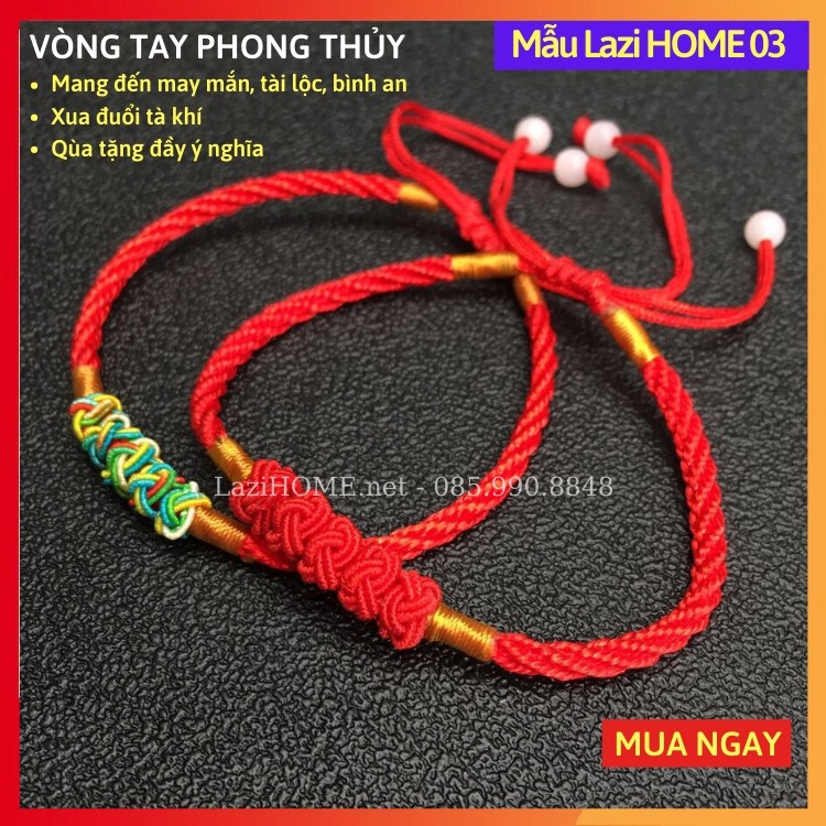 Vòng tay phong thủy [XẢ KHO HÀNG CHẤT], vong tay phong thuy Lazi HOME - Tụ vượng khí, mang lại may mắn, tài lộc, bình an