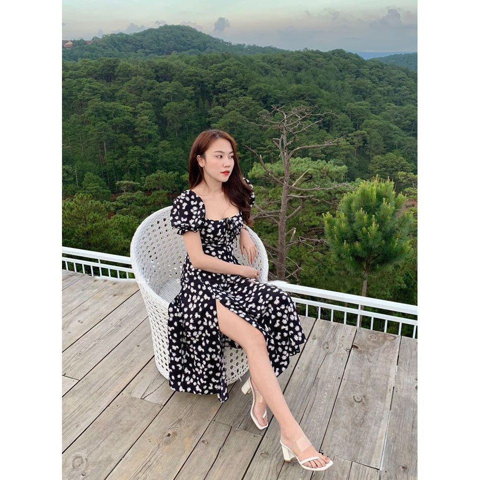 Đầm Hoa Cúc Quyến Rũ| Đầm Sang Chảnh Trend 2020