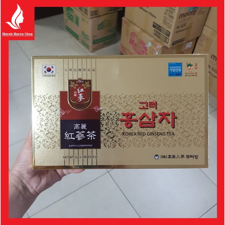 [chính hãng] hộp 100 gói Trà Hồng Sâm Hàn Quốc Korea Red Ginseng Tea (3g x 100 gói)