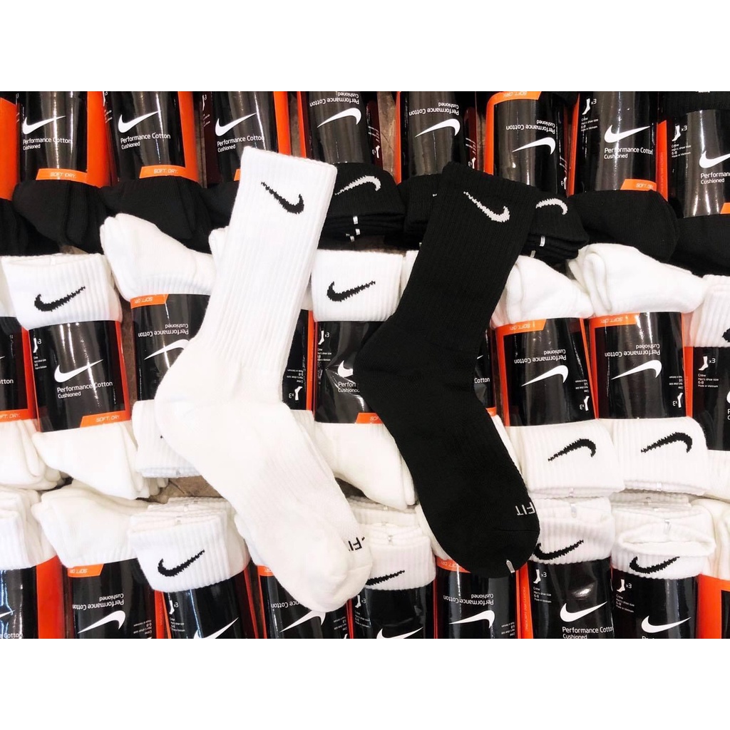 [ Chínhhãng ] Vớ Nike Dri-fit trắng/đen