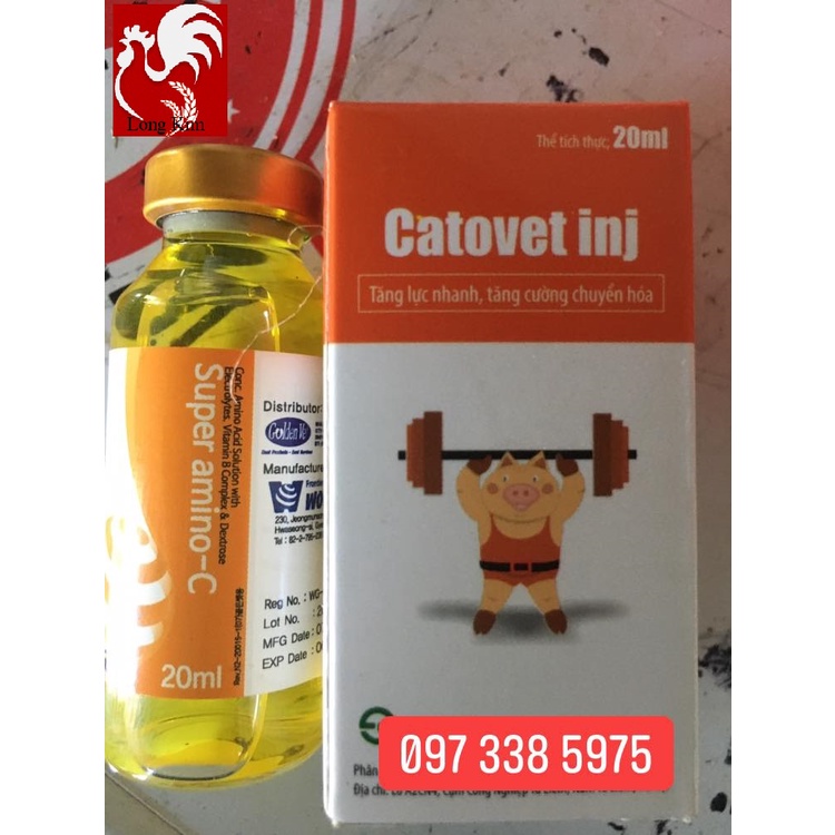 Vitamin nuôi gà SUPER AMINO-C 20ml Bổ gà đá, Chích bồi dưỡng thú cưng, gà đá, chó, mèo. nuôi gà đá
