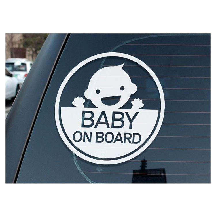 Decal sticker cho bé BABY IN CAR dán xe ô tô