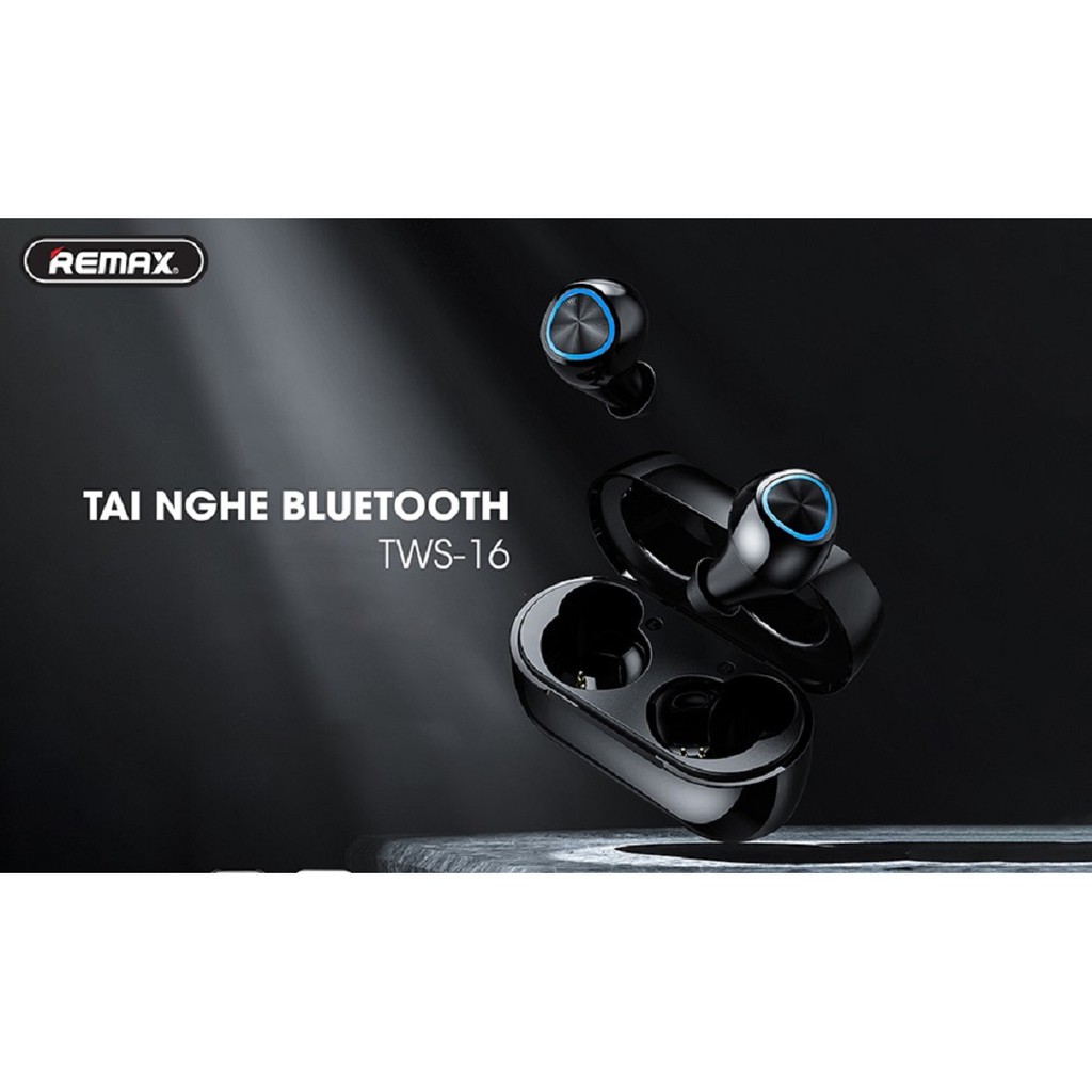 Tai nghe Bluetooth True Wireless Remax TWS-16 kèm dock sạc