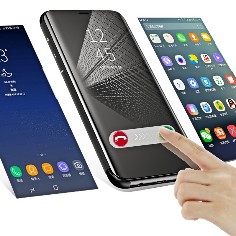 Bao Da Điện Thoại Nắp Lật Tráng Gương Thông Minh Cho xiaomi 11t pro redmi note 11s pro 10c poco f5 f4 x5 x4 gt m4 pro Ốp