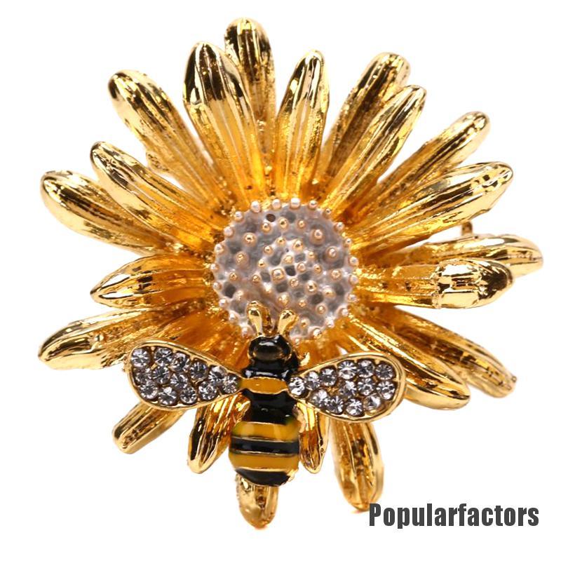 Ghim Cài Áo Hình Ong Và Hoa Cúc Thời Trang