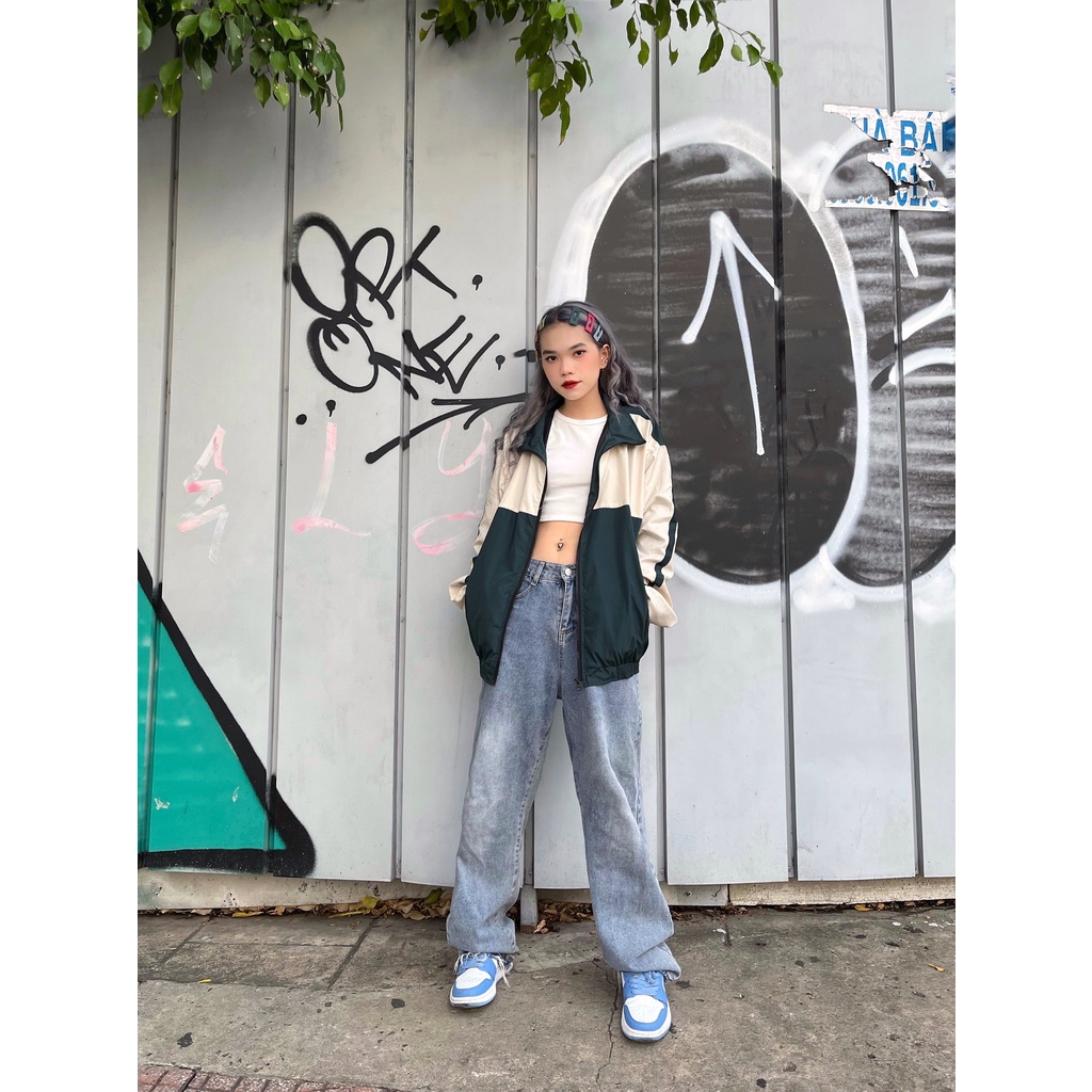 Áo Khoác Windbreaker Xanh Be iMA God Breaker Local Brand