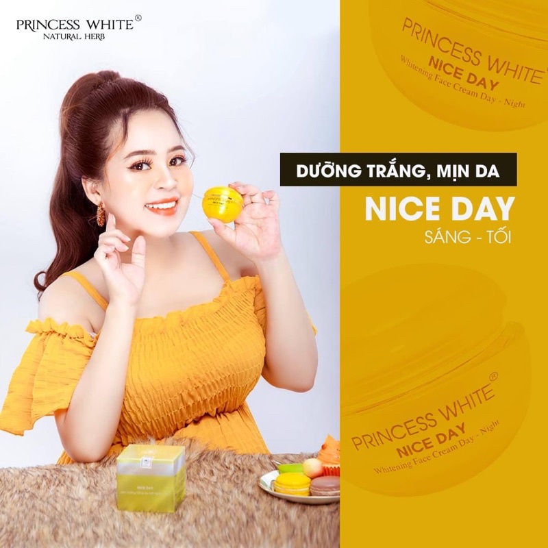 5 HỘP KEM DƯỠNG TRẮNG DA MẶT NICE DAY PRINCESS WHITE HÃNG