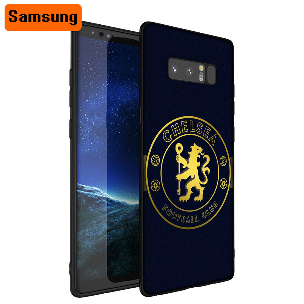 Ốp Điện Thoại Silicon Dẻo Viền Đen Họa Tiết Logo Đội Bóng Chelsea Cho Samsung A01 Eu A40 A40s A50 A50s A60 M40 A70 A70s Xc11