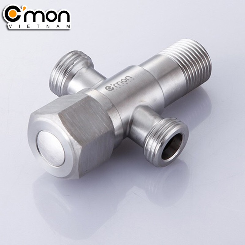 Van khóa T giảm áp lực nước 2 đầu ra C'mon VK-02-T