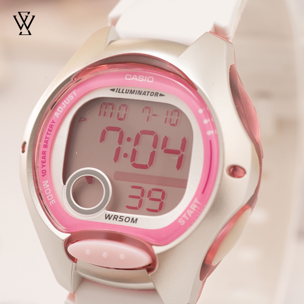 Đồng Hồ Điện Tử Cho Bé Gái Casio WATCHSTORE LW-200-7AVDF Thiết Kế Mặt Kính Tròn 35mm, Dây Và Vỏ Nhựa Bền Bỉ