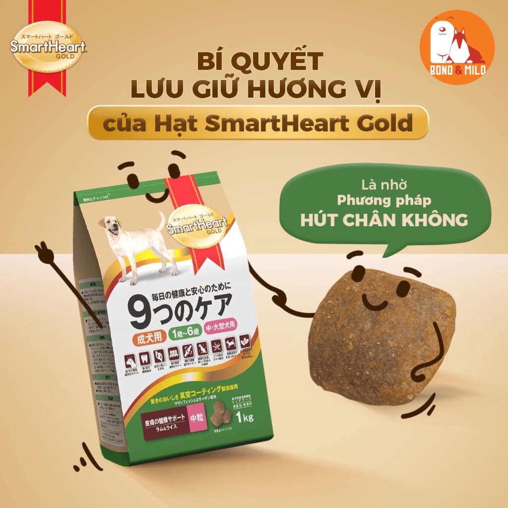 THỨC ĂN CHO CHÓ HẠT SMARTHEART GOLD VỊ CỪU VÀ GẠO BAO LỚN - BONDMILO SHOP