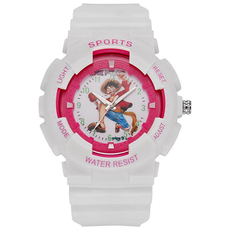 CASIO Hq3 Đồng Hồ Điện Tử Đeo Tay 20M Đèn Led Chống Thấm Nước In Hoạt Hình One Piece Luffy Dễ Thương Cho Bé Thích Hợp Làm Quà Tặ