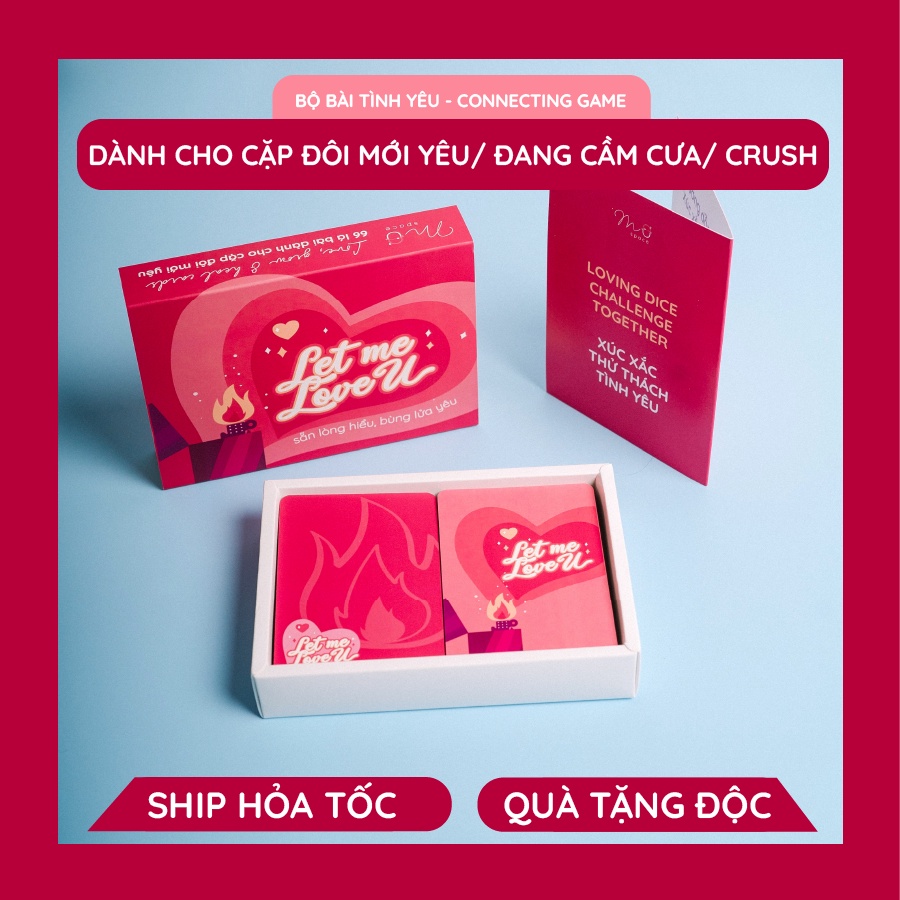 Bộ Bài Cặp Đôi Let Me Love You dành cho cặp đôi mới yêu, đang tìm hiểu, crush (gợi ý câu hỏi & lời khuyên)