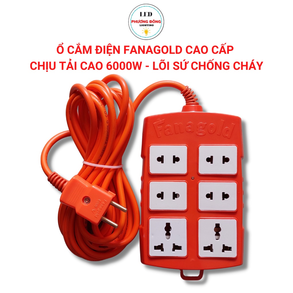 Ổ cắm điện chịu tải cao có dây công suất 6000W, 8000W