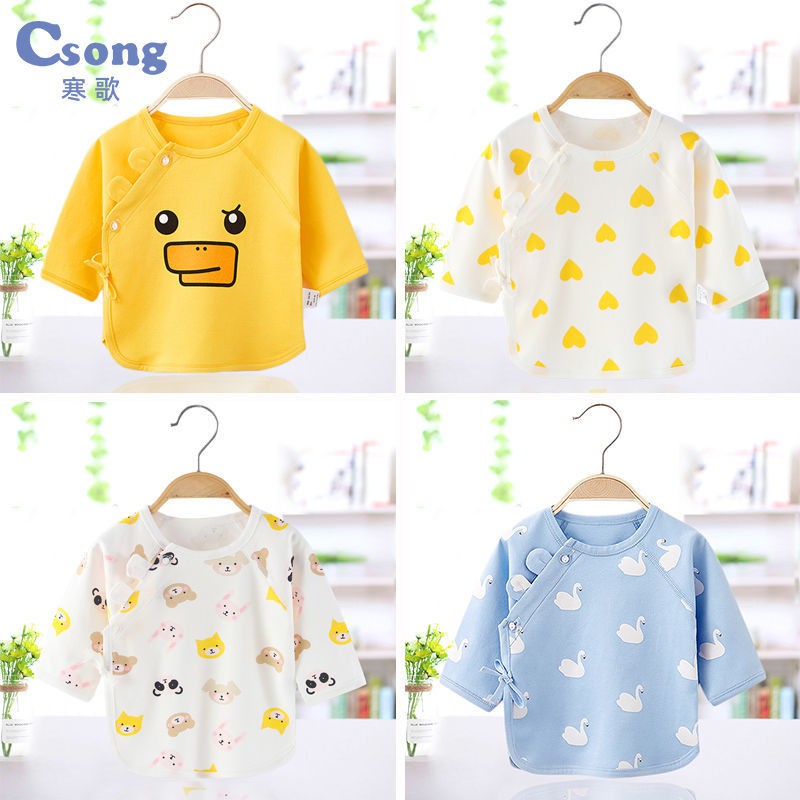 Áo Cotton In Hình Chú Tiểu Đáng Yêu Cho Bé Sơ Sinh 0-3 Tháng Tuổi