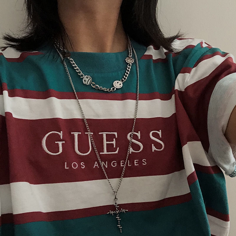 Dây Chuyền Thép Titan Mặt Cười Phong Cách Hip Hop Thời Trang Đường Phố 22158