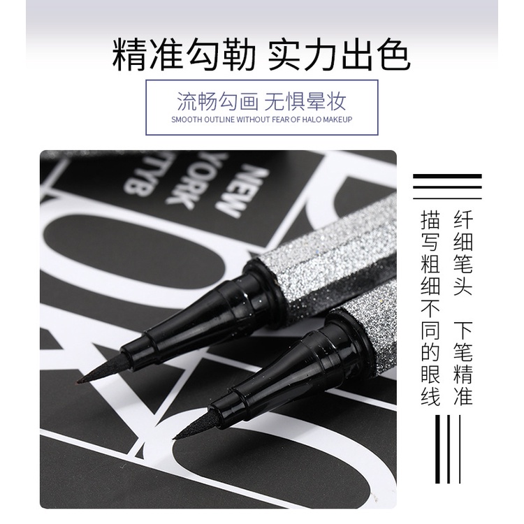 Bút Kẻ Mắt Dạng Lỏng Kháng Nước Lâu Trôi Thiết Kế Vỏ Lấp Lánh Đẹp Mắt