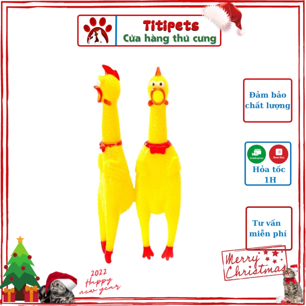 🥳GÀ LA HÉT, GÀ VUI NHỘN kêu chíp chíp CHO BOSS, đồ chơi chó mèo- Titipets