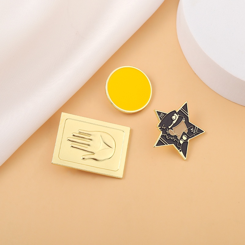 Huy Hiệu Cài Áo Hình Ngôi Sao Hoạt Hình Đáng Yêu