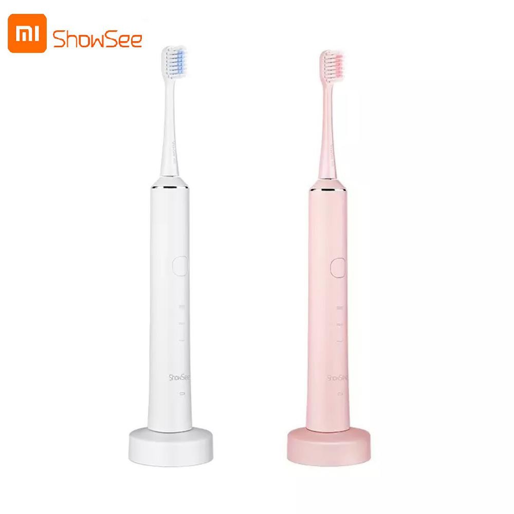 Bàn Chải Điện Xiaomi Youpin Showsee D1 Đánh Răng Siêu Âm 32.000rpm Pin sạc, chống nước đi kèm 2 đầu chải- Minh Tín Shop