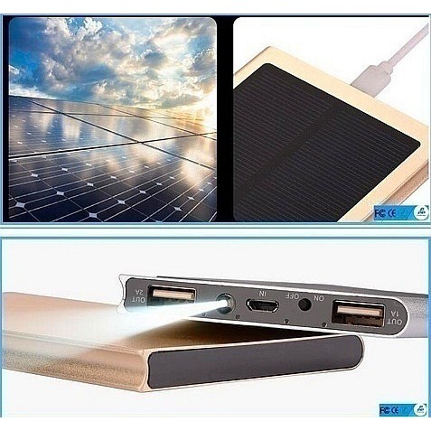 sạc dự phòng 50000mAh Power Bank Đầu ra cổng USB kép sạc năng lượng mặt trời