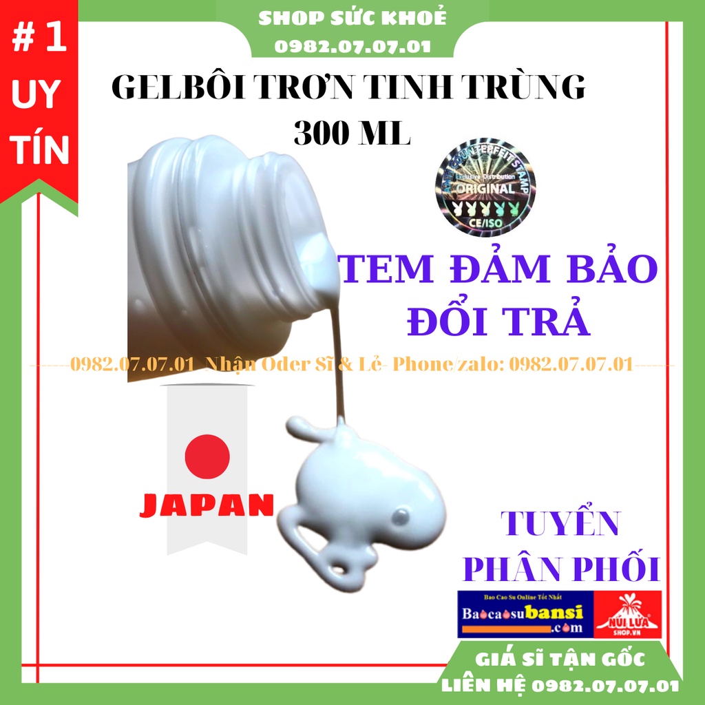 Gel Bôi Trơn Tinh Trùng Nhật Bản 300ml Siêu Sướng [100% Chính hãng]  - Cung Cấp Sĩ Gel Và Các Sản Phẩm Hỗ Trợ Sinh Lý