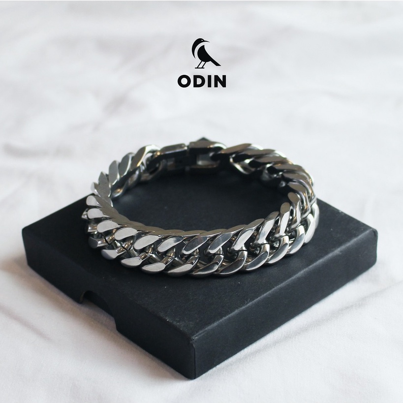 Vòng tay Chain Titan bản lớn - Cuban Juggernaut - 13mm -Tặng Nhẫn Chain Titan