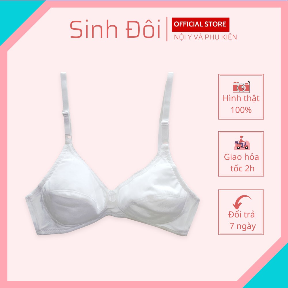 Áo ngực không gọng nữ SD2127 không mút chất vải mỏng trơn ôm nguyên ngực thoải mái size 36-38-40