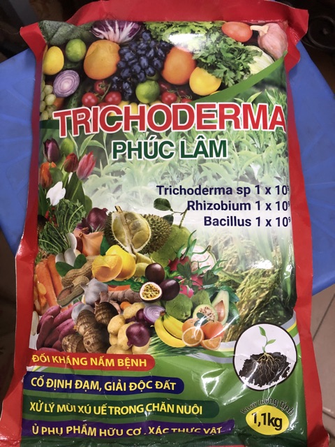 Chế phẩm Trichoderma Phúc Lâm (1kg)  kháng bệnh, cải tạo đất, ủ phân chuồng...