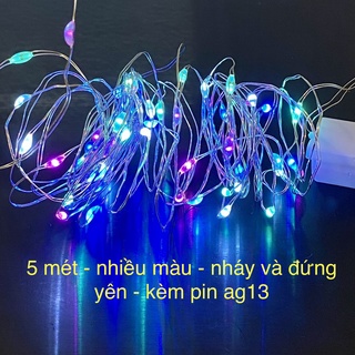 Đèn Led Trang Trí 5 Mét 50 Bóng Đom Đóm Fairy Light, Decor Nhà Cửa, Quán, Noel, Tết