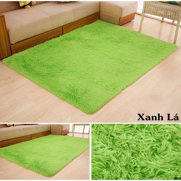 Thảm lông trải sàn size 1m6 x 2m (Đủ Màu ) - Hàng loại 1 có mặt chống trượt lông dài