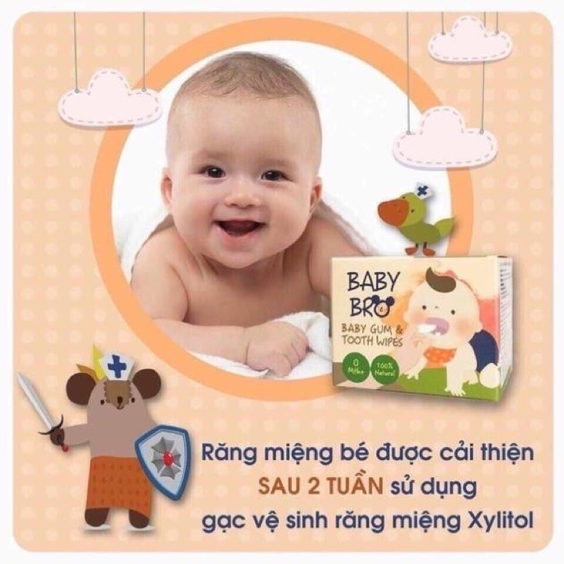 Gạc Rơ Lưỡi Đánh Răng Miệng Baby Bro Hàn Quốc Chính Hãng