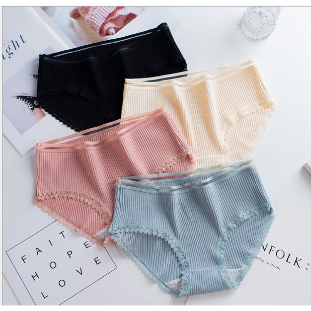 Quần lót nữ cotton tăm thun lạnh dễ thương sexxy gợi cảm (10 màu)7